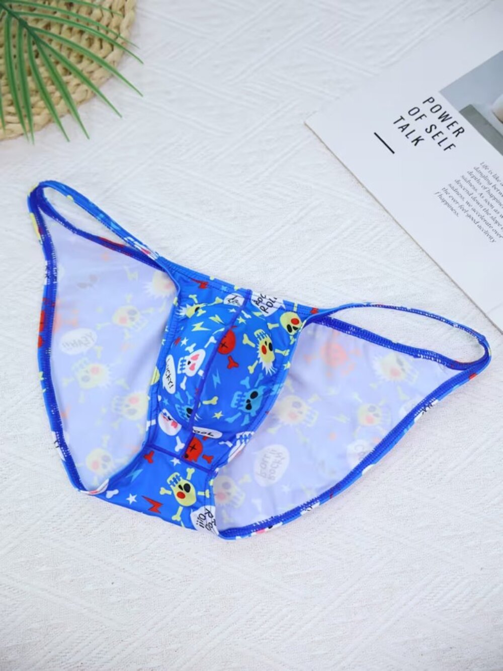 Men's Cartoon Skulls String Bikini Underwear Size L